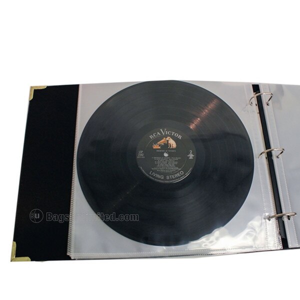 This 3-Ring Black Binder for LP Vin